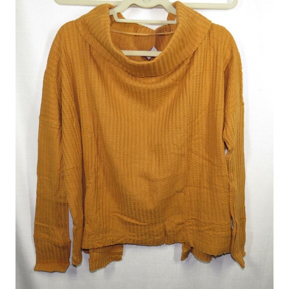 Free People Tops - Free People Canyon Moon Cotton Cowl Neck Split Back Oversized Boho Top Sz Small